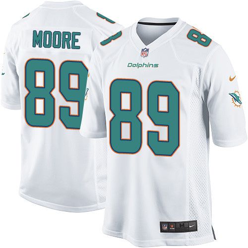 Men Miami Dolphins 89 Nat Moore Nike White Game Retired Player NFL Jersey